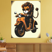 Lion Canvas Print Leinwanddruck (Insitu (Wohnzimmer))