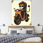 Lion Canvas Print Leinwanddruck (Insitu (Schlafzimmer))