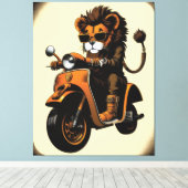 Lion Canvas Print Leinwanddruck (Insitu (Holzboden))