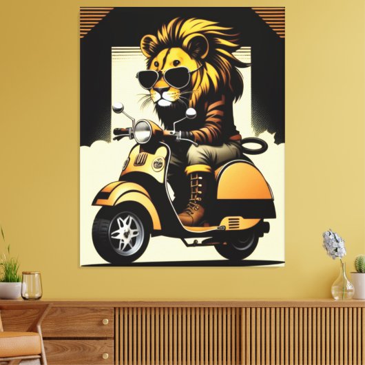 Lion Canvas Print Leinwanddruck (Insitu (Wohnzimmer))