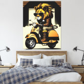Lion Canvas Print Leinwanddruck (Insitu (Schlafzimmer))