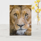LION CARD BLANK KARTE (Gelbe Blume)