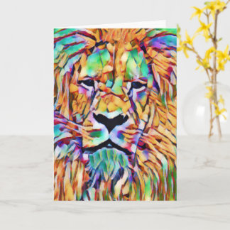 Lion Card - Lebhafte Kunst Karte