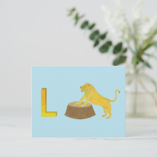 Lion Card Postkarte (Stehend Vorderseite)