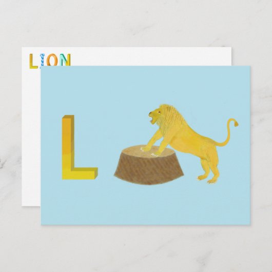 Lion Card Postkarte (Vorne/Hinten)
