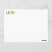 Lion Card Postkarte (Rückseite)