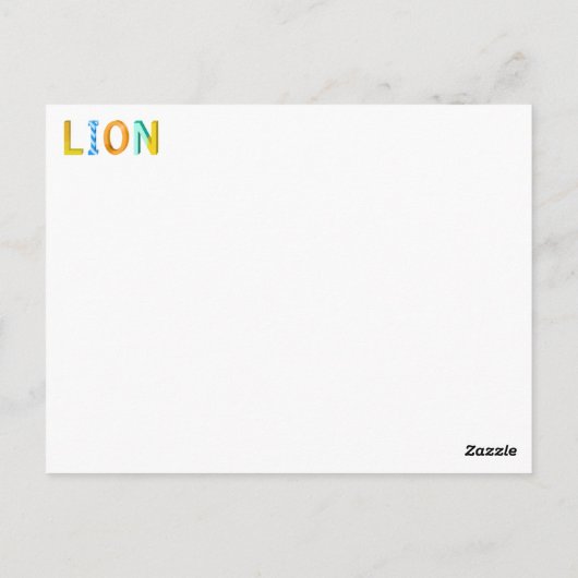 Lion Card Postkarte (Rückseite)