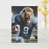 Lion Carry einen Fußball Karte (Gelbe Blume)