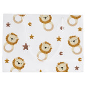 Lion Cartoon Große Geschenktüte (Rückseite)