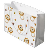 Lion Cartoon Große Geschenktüte (Rückseite Schrägansicht)