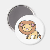 Lion-Cartoon-Logo Magnet (Vorderseite/Rückseite)