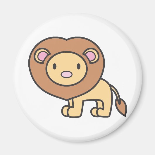 Lion-Cartoon-Logo Magnet (Vorne)