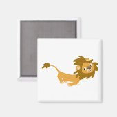 Lion-Cartoon-Magnet Magnet (Vorderseite/Rückseite)