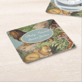 Lion cat Dschungel Gender Neutral Baby Dusche by M Rechteckiger Pappuntersetzer (angewinkelt)