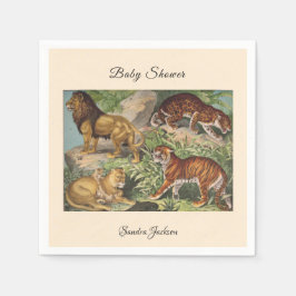 Lion cat Dschungel Gender Neutral Baby Dusche by M Serviette