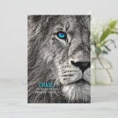 Lion Chase Your Dreams Einladung (Stehend Vorderseite)