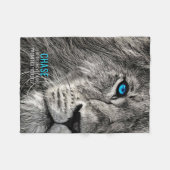 Lion Chase Your Dreams Fleecedecke (Vorderseite (Horizontal))