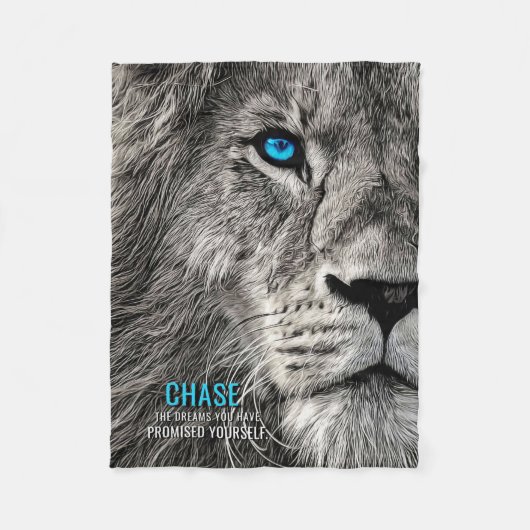 Lion Chase Your Dreams Fleecedecke (Vorderseite)