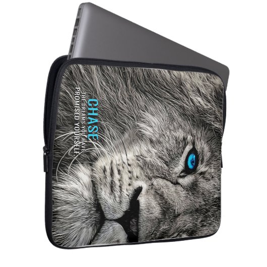 Lion Chase Your Dreams Laptopschutzhülle (Vorne Rechts)