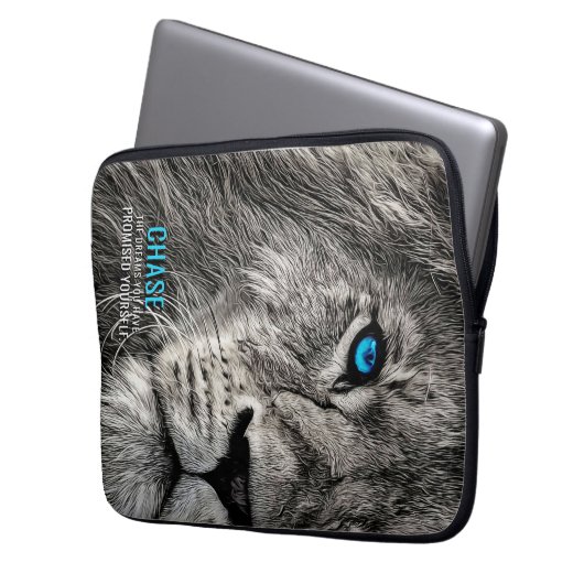 Lion Chase Your Dreams Laptopschutzhülle (Vorderseite Links)