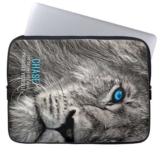 Lion Chase Your Dreams Laptopschutzhülle (Vorderseite)