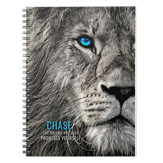 Lion Chase Your Dreams Notizblock (Vorderseite)