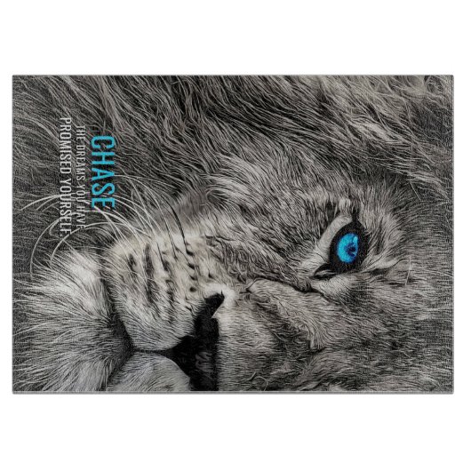 Lion Chase Your Dreams Schneidebrett (Vorderseite)