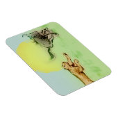 Lion Chasing Buffalo im Wilden Foto Magnet (Rechte Seite)