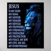 Lion Christian Jesus Is My King, God, Lord, And Sa Poster (Vorne)