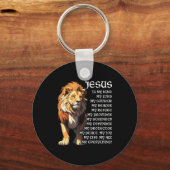 Lion Christian Jesus Is My King, God, Lord, And Sa Schlüsselanhänger (Vorderseite)