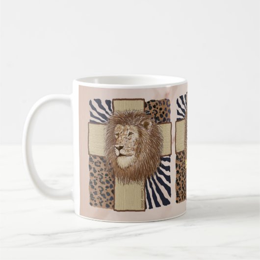 Lion Christlich Cross Tasse (Links)