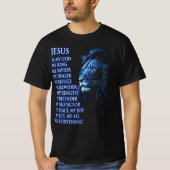 Lion Christlich Jesus ist mein Gott König Gott Err T-Shirt (Vorderseite)