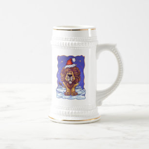 Lion Christmas Bierglas
