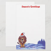 Lion Christmas Briefpapier (Vorne/Hinten)