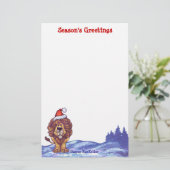 Lion Christmas Briefpapier (Stehend Vorderseite)