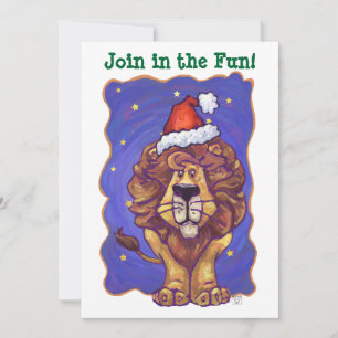 Lion Christmas Einladung
