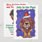 Lion Christmas Einladung (Vorne/Hinten)