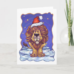 Lion Christmas Feiertagskarte