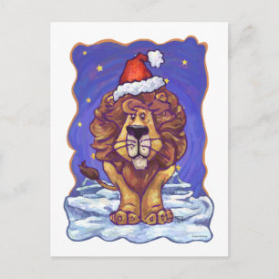 Lion Christmas Feiertagspostkarte