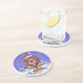 Lion Christmas Getränkeuntersetzer (Seite)