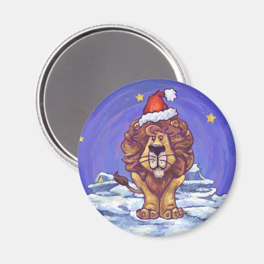 Lion Christmas Magnet (Vorderseite/Rückseite)