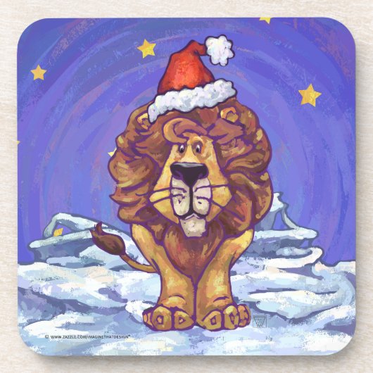 Lion Christmas Untersetzer (Vorderseite)