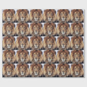 LION CHRISTMAS-WRAPPING-PAPIER GESCHENKPAPIER (Flach)