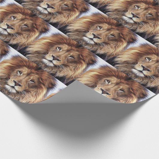LION CHRISTMAS-WRAPPING-PAPIER GESCHENKPAPIER (Ecke)