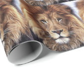 LION CHRISTMAS-WRAPPING-PAPIER GESCHENKPAPIER (Rolleneckpunkt)