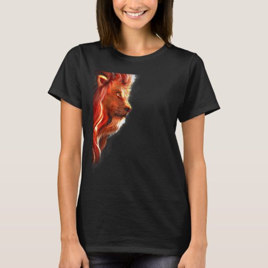 Lion Claw Strong Eyes Warrior Hunter Big Cat Angel T-Shirt (Vorderseite)