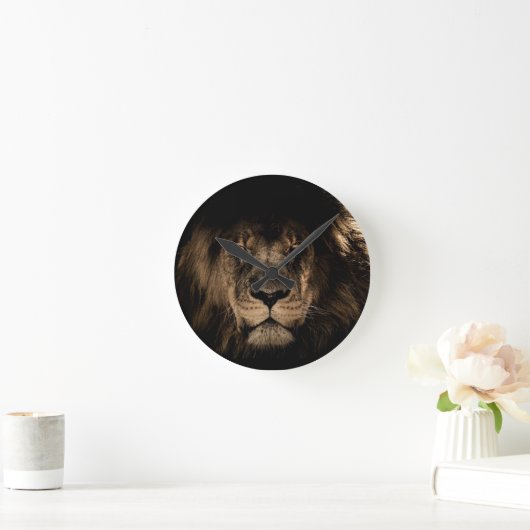 Lion Clock Runde Wanduhr (Zuhause)