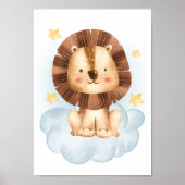 Lion Cloud Kinderzimmer Poster Kids Room Print (Vorne)