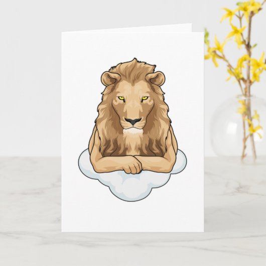 Lion Clouds Karte (Gelbe Blume)