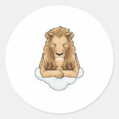 Lion Clouds Runder Aufkleber (Vorderseite)